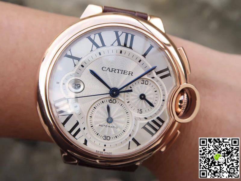 Replica Ballon Bleu De Ca*t1er W6920074 ZF Factory Men Watches 1:1 Best Edition Swiss ETA7750 White Textured Dial