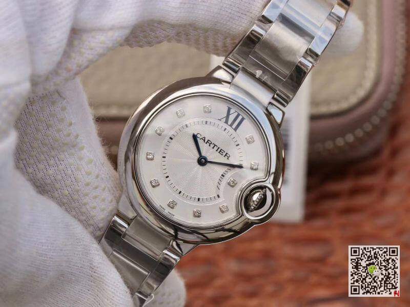 Replica Ballon Bleu De Ca*t1er 33mm V6 Factory 1:1 Best Edition Swiss Quartz ETA157 White Dial