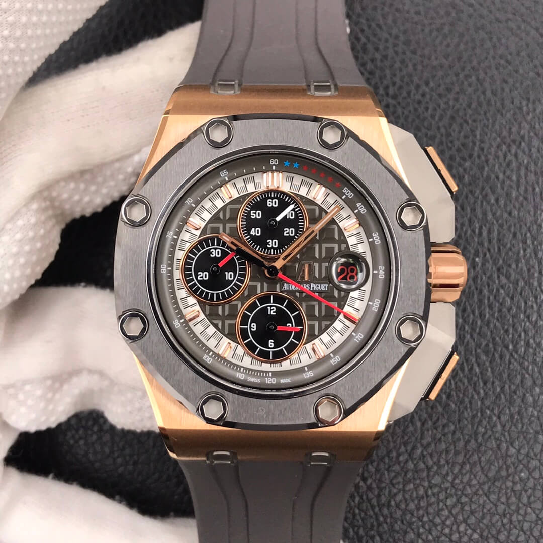 Replica Audemars P1g*et Royal Oak Offshore 26568OM.OO.A004CA.01 1:1 Best Edition JF Factory Rose Gold