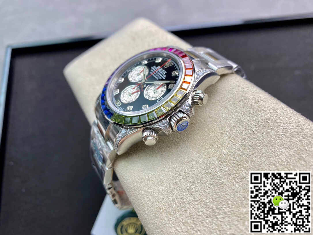 Replica R01ex Daytona Cosmograph 116599 RBOW 1:1 Best Edition JH Factory Black Dial