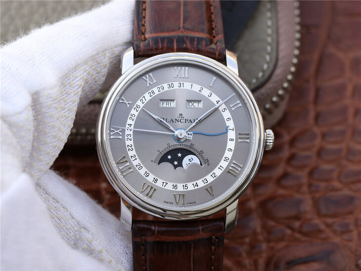 Replica Blancpain Villeret 6654-1113-55B 1:1 Best Edition OM Factory V2 Grey Dial