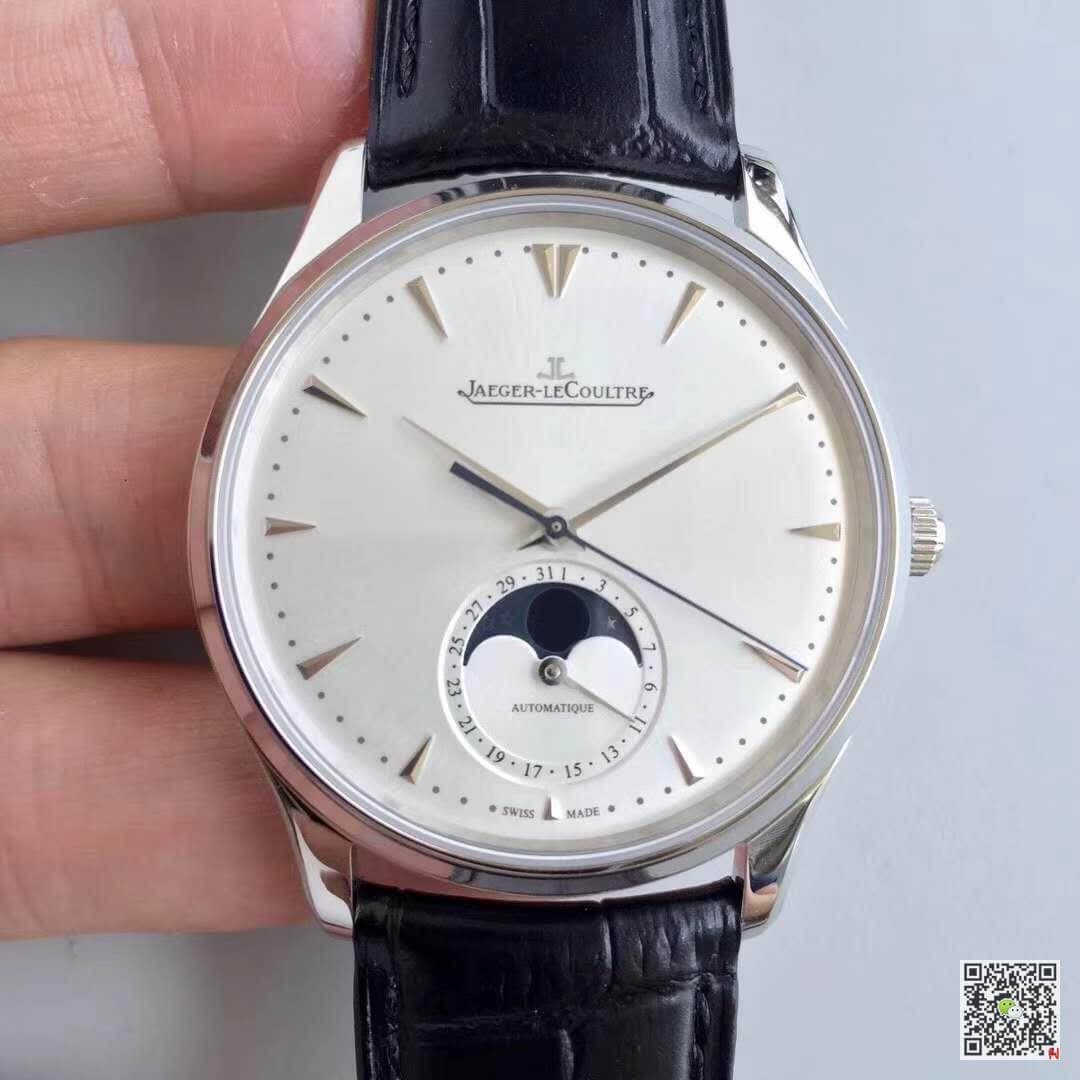 Replica Jaeger-LeCoultre Master Ultra-Thin Q1368420 ZF Factory 1:1 Best Edition Swiss ETA925 Silver Dial Black Leather Strap