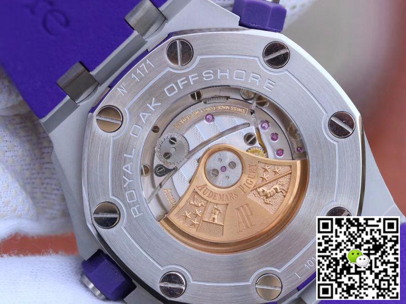 Replica Audemars P1g*et Royal Oak Offshore Diver 15710ST.OO.A077CA.01 1:1 Best Edition Swiss ETA3120 S*perlumed Purple textured dial
