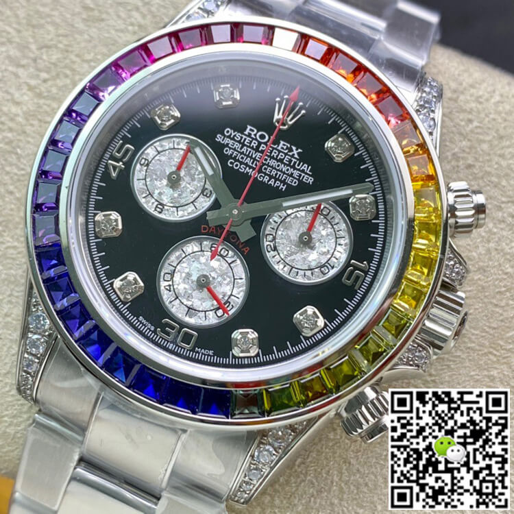 Replica R01ex Daytona 116599 RBOW 1:1 Best Edition TW Factory Black Dial