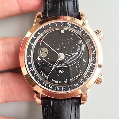 Replica Pat*k Phi1i*pe Grand Complications 6102R-001 TW Factory 1:1 Best Edition Swiss ETA240 Celestial Black Rotating Dial