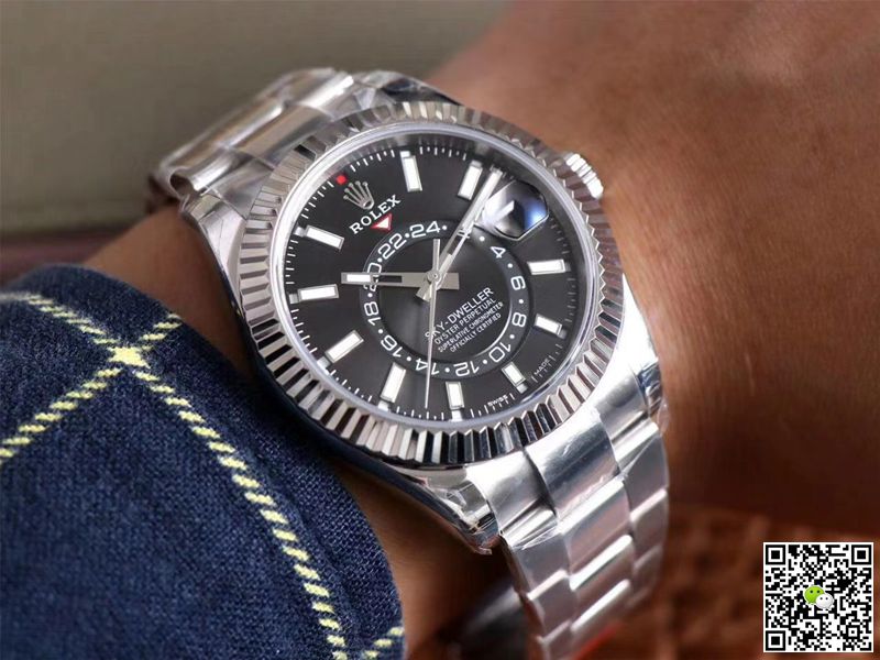 Replica R01ex Sky Dweller M326934-0005 1:1 Best Edition Noob Factory Black Dial Swiss ETA9001