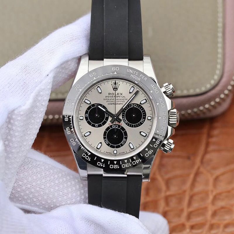R01ex Daytona Replica Cosmograph 116519LN Noob Factory 1:1 Best Edition Swiss ETA4130 Grey Dial