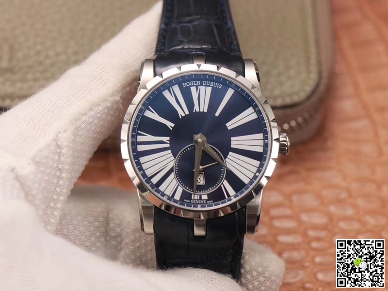 Replica Roger Dubuis Excalibur DBEX0535 1:1 Best Edition PF Factory Blue Dial Swiss ETA9015