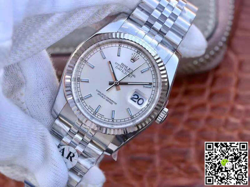 R01ex Dupe Datejust II 36 126334 1:1 Best Edition Swiss ETA3135 Rhodium Dial