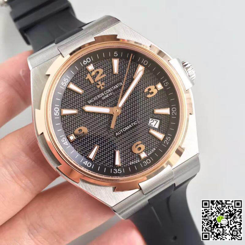 Replica Vacheron C0nstan1n Overseas 47040 JJ Factory 1:1 Best Edition Swiss ETA9015 Black Rubber Strap