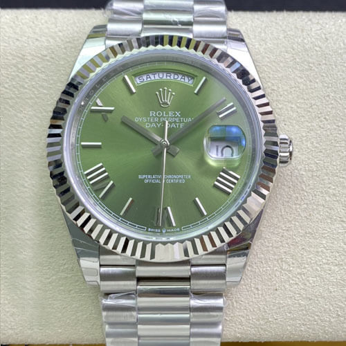 Replica R01ex Day Date M228239-0033 1:1 Best Edition EW Factory Olive Green Dial
