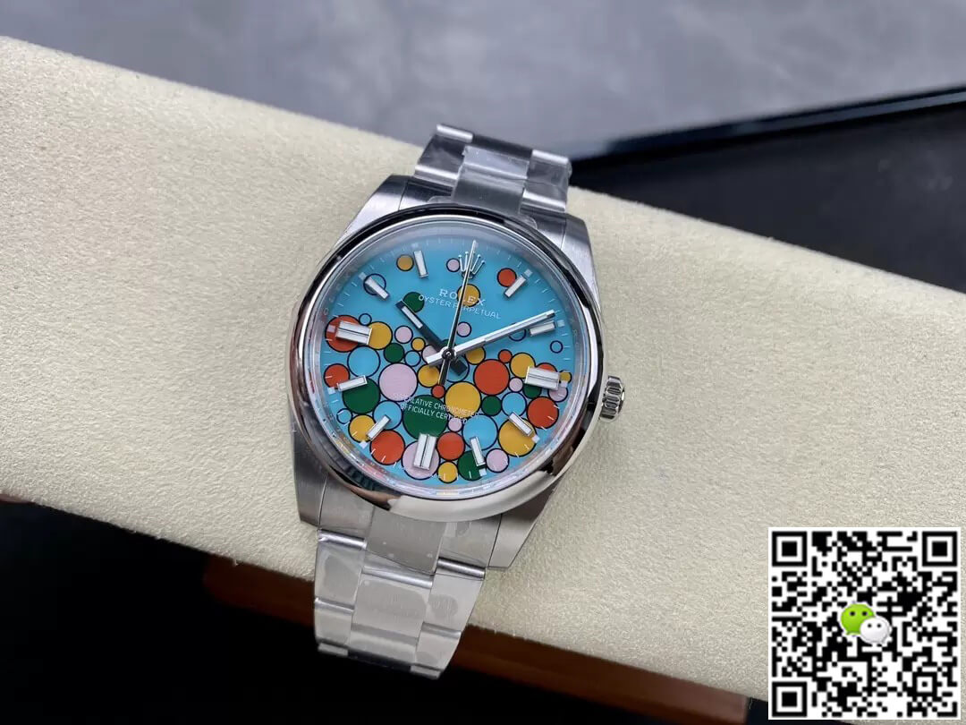 Replica R01ex Oyster Perpetual M124300-0008 41MM 1:1 Best Edition EW Factory Turquoise Blue Dial