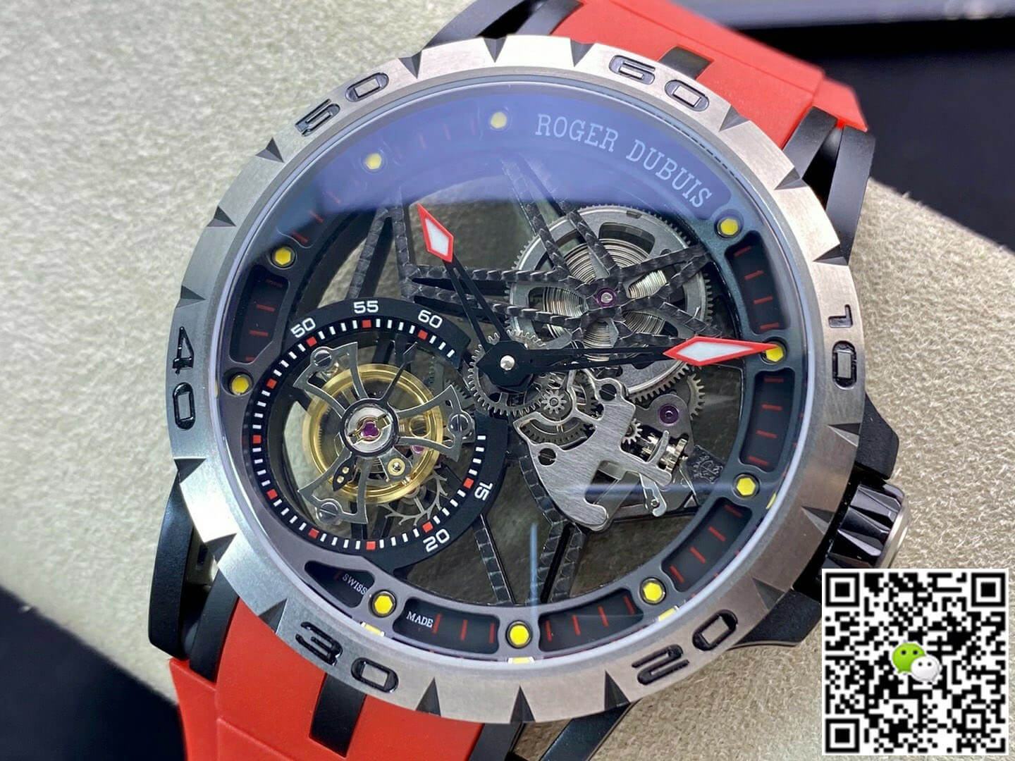 Replica Roger Dubuis Excalibur RDDBEX0549 1:1 Best Edition BBR Factory Tourbillon Skeleton Dial