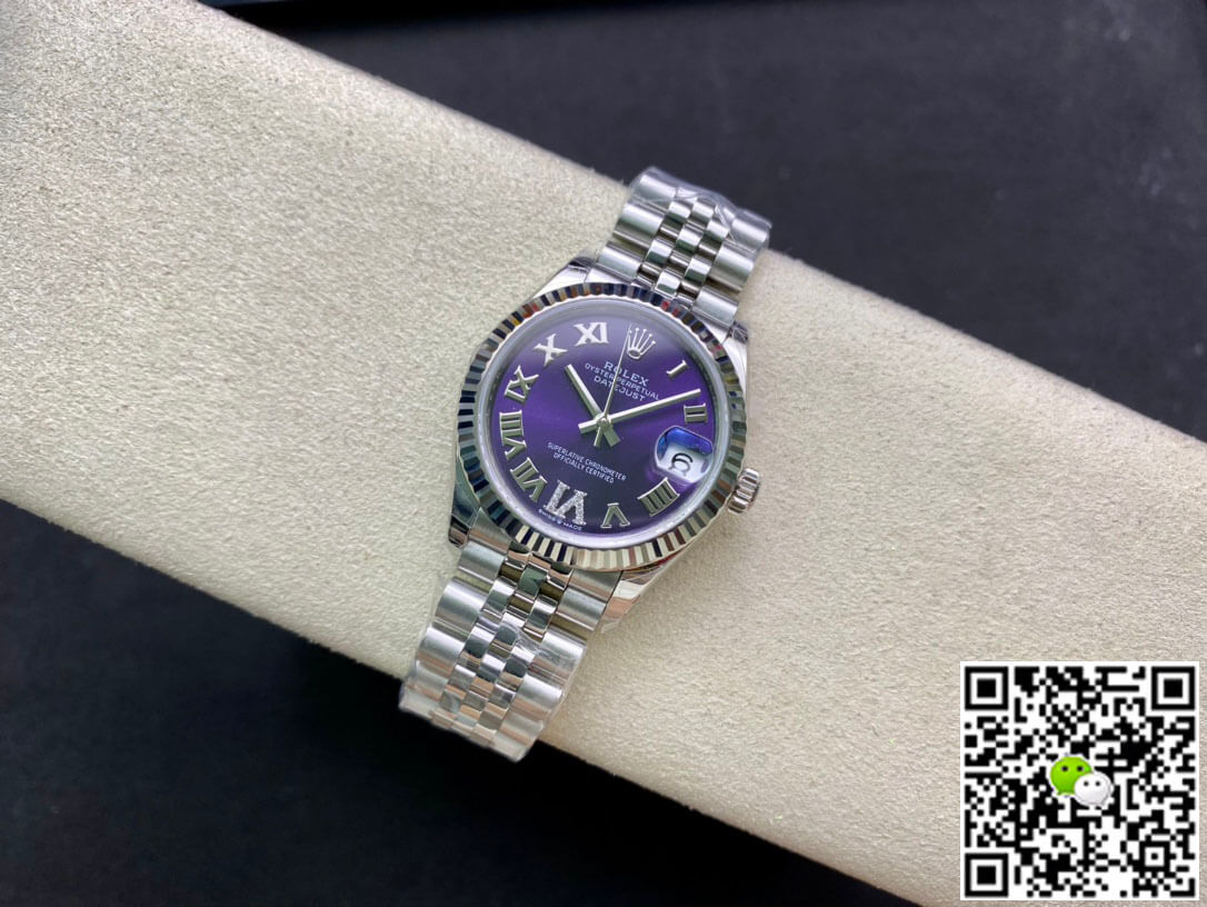 Replica R01ex Datejust M178274-0088 1:1 Best Edition EW Factory Purple Dial