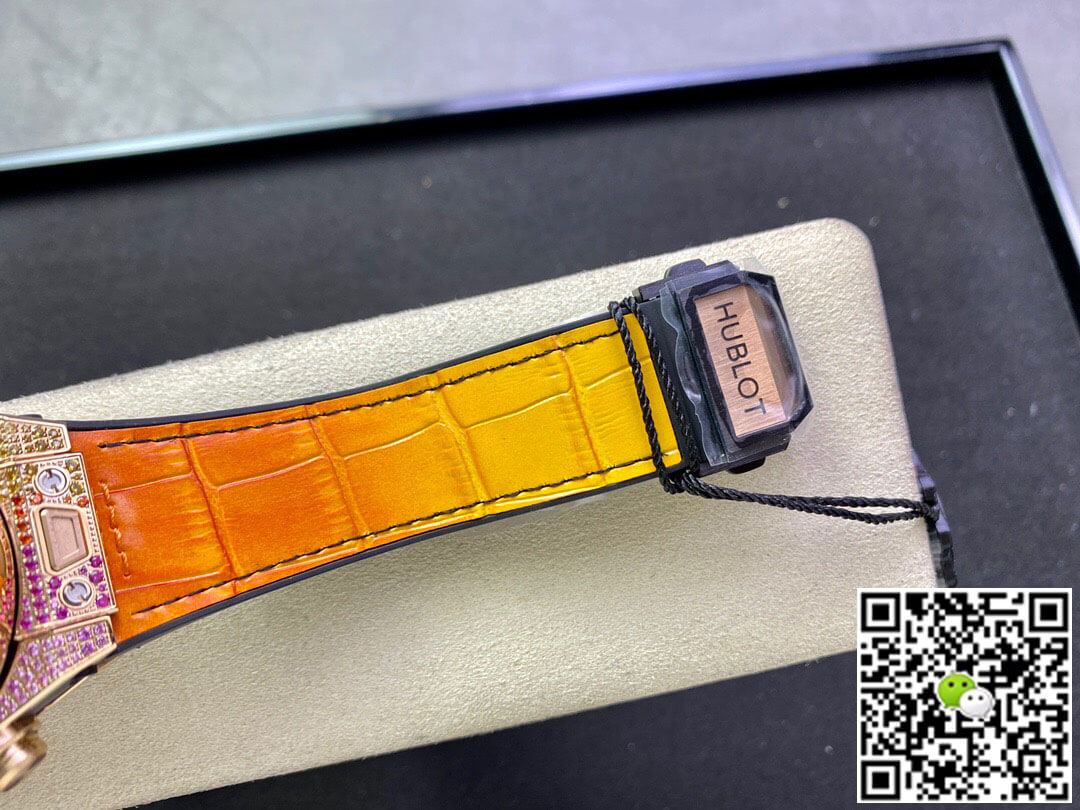 Replica Hublot BIG BANG Unico 411.OX.9910.LR.0999 1:1 Best Edition ZF Factory Rainbow Rose Gold Case