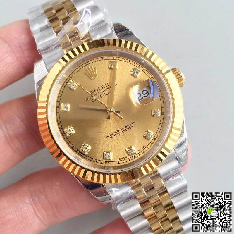 R01ex Dupe Datejust II 41mm 116333 1:1 Best Edition Swiss ETA2836 Champagne Dial