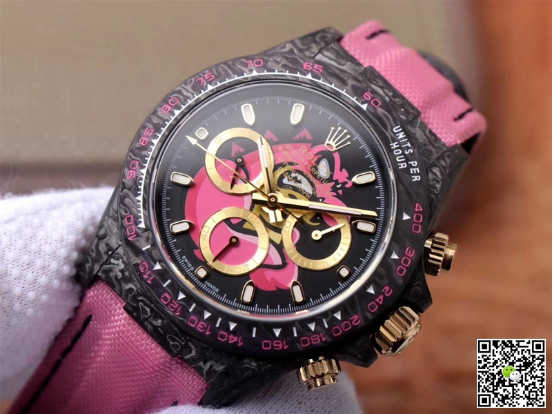 R01ex Daytona Replica Cosmos Pink Exploded Dragon 1:1 Best Edition WWF Factory Swiss ETA7750