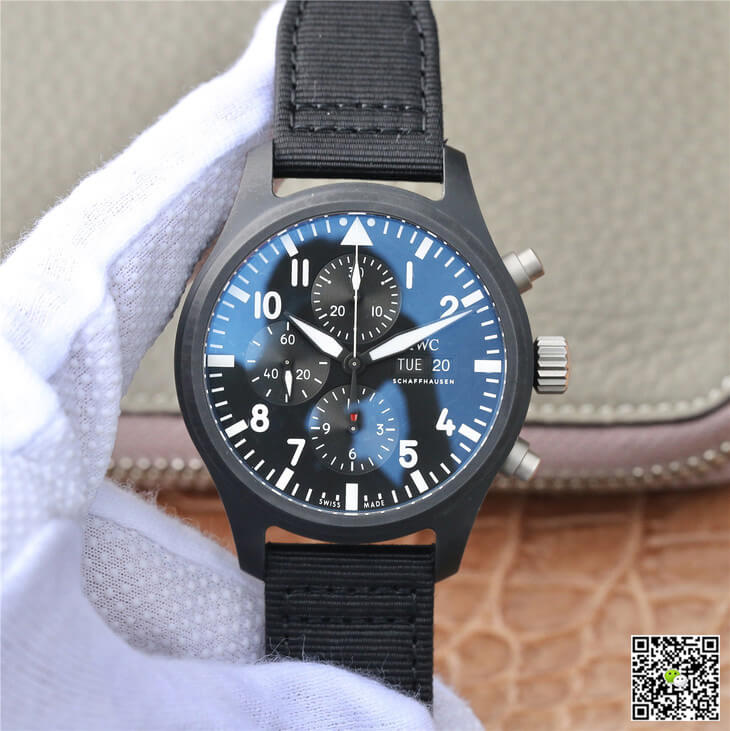 Replica IWC Pilot IW389101 1:1 Best Edition ZF Factory Ceramics Black Dial