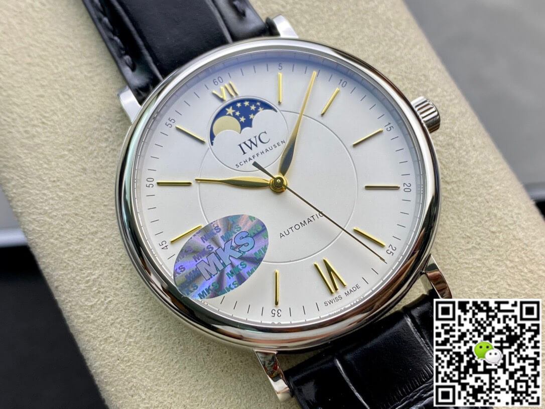 Replica IWC Portofino Moon Phase IW459401 1:1 Best Edition MKS Factory White Dial