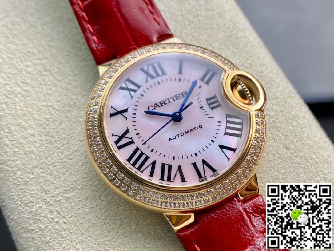 Replica Ballon Bleu De Ca*t1er 33MM WJBB0033 1:1 Best Edition 3K Factory Red Strap