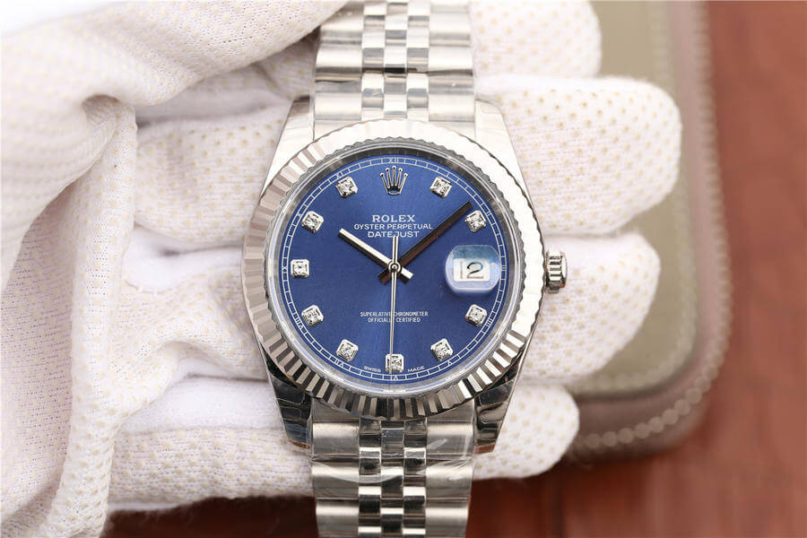 Replica R01ex Datejust M126334-0016 1:1 Best Edition EW Factory D1am0nd Blue Dial