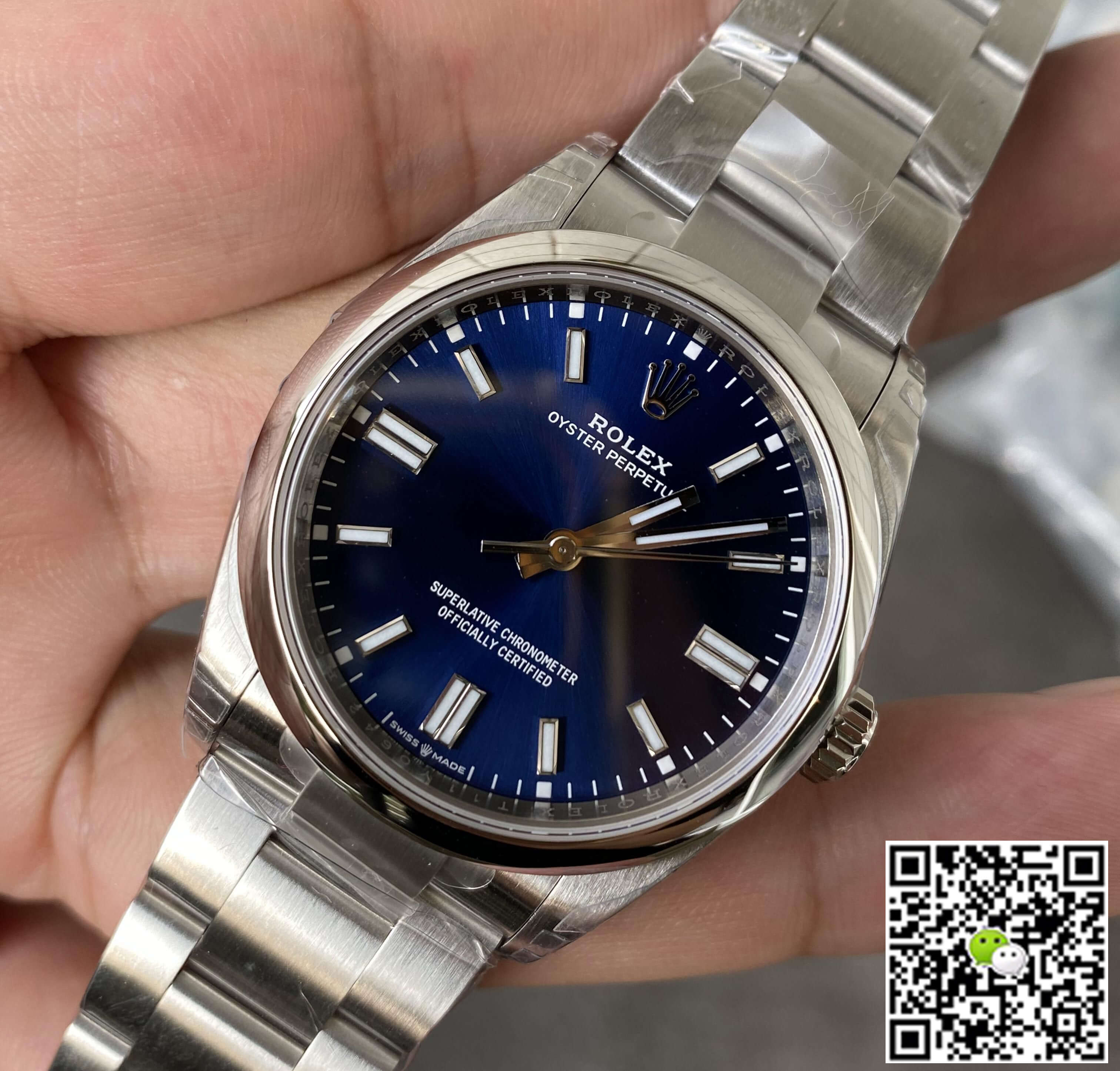 Replica R01ex Oyster Perpetual M126000-0003 36MM 1:1 Best Edition VS Factory Blue Dial