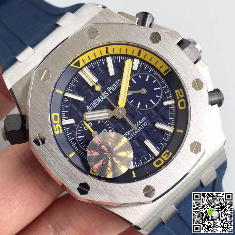 Replica Audemars P1g*et Royal Oak Offshore Diver 26703ST.OO.A027CA.01 JF Factory 1:1 Best Edition Swiss ETA3120 Blue Dial