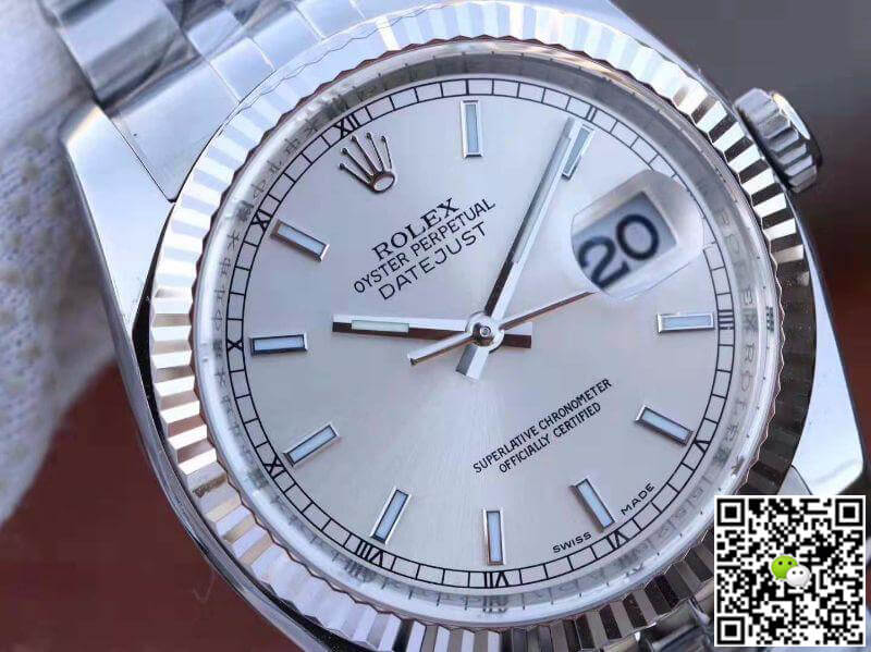 R01ex Dupe Datejust II 36 126334 1:1 Best Edition Swiss ETA3135 Rhodium Dial