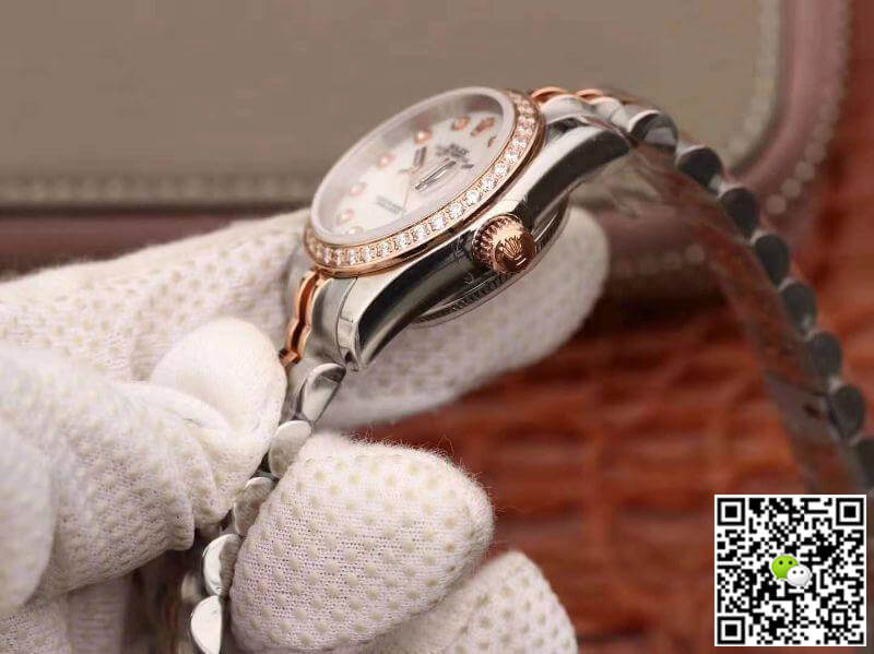 R01ex Dupe Lady Datejust 28MM 1:1 Best Edition Swiss Original Imported NH05 Movement White Enamel Dial