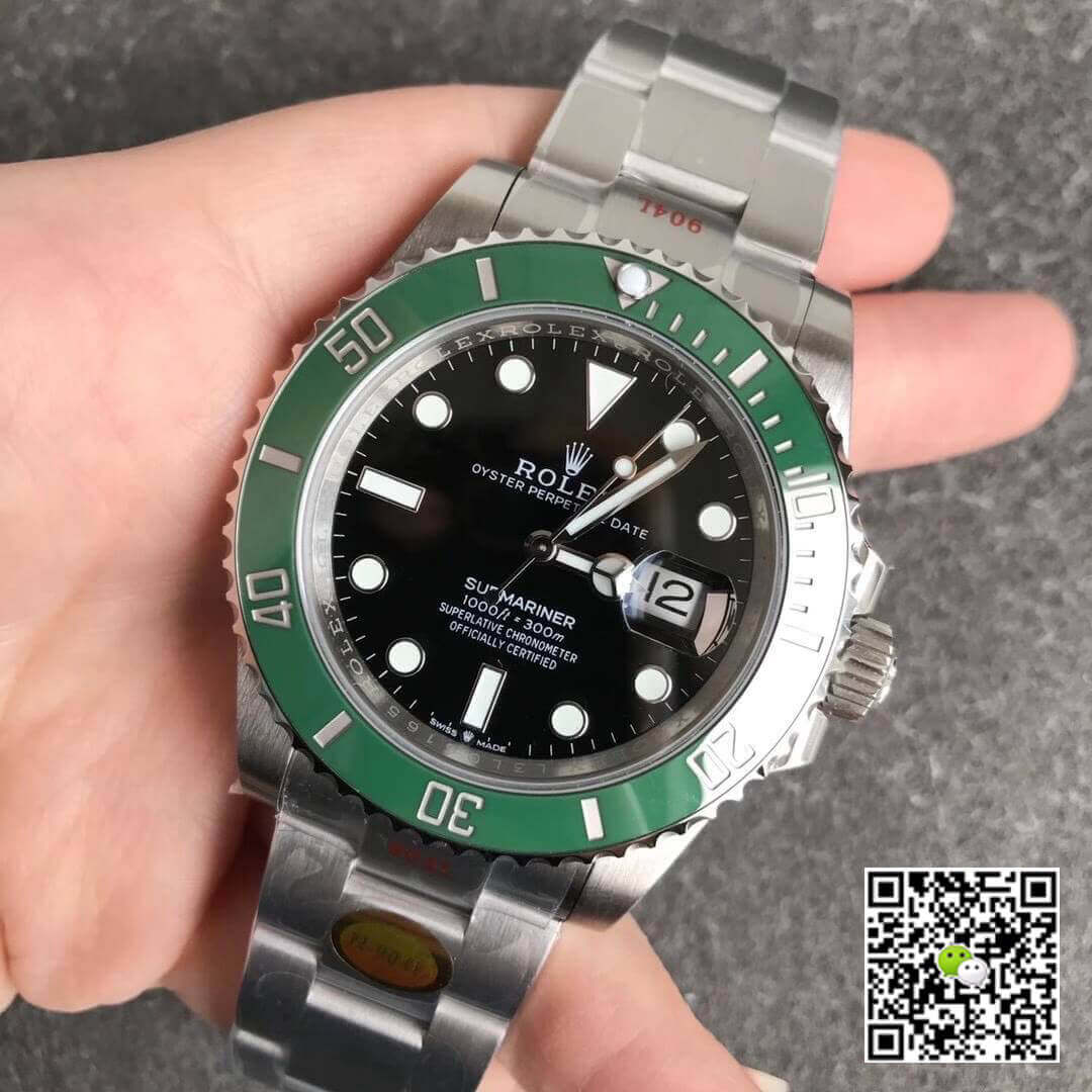 R01ex Submariner Replica Date 41mm 126610LV 1:1 Best Edition NOOB Factory Green Bezel
