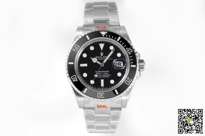 R01ex Submariner Replica Date M126610LN-0001 41MM 1:1 Best Edition ROF Factory Black Dial Swiss ETA2824