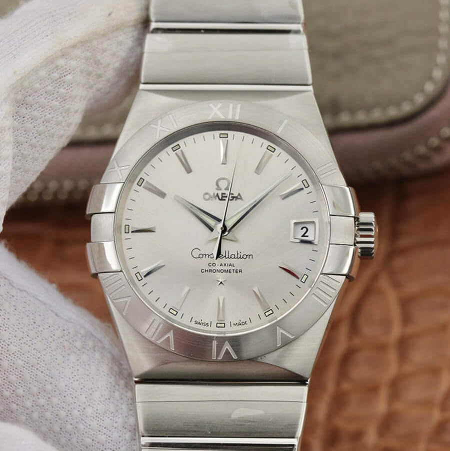 Replica 0me*ga Constellation 123.10.38.21.02.001 1:1 Best Edition VS Factory Silvery White Dial