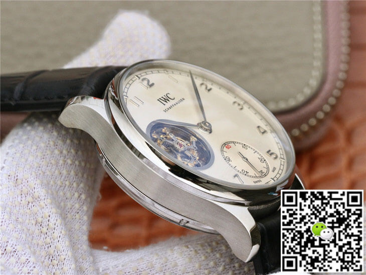 Replica IWC Portuguese Tourbillon 1:1 Best Edition ZF Factory White Dial
