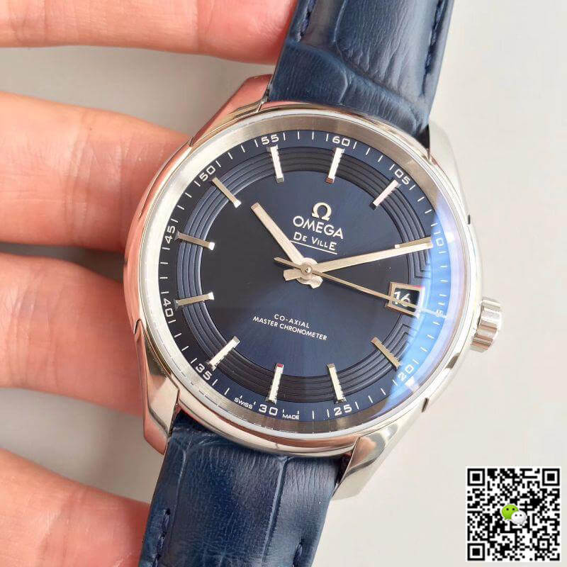 Replica 0me*ga De Ville Hour Vision 431.33.41.21.03.001 3S Factory 1:1 Best Edition Swiss ETA8500 Blue Dial