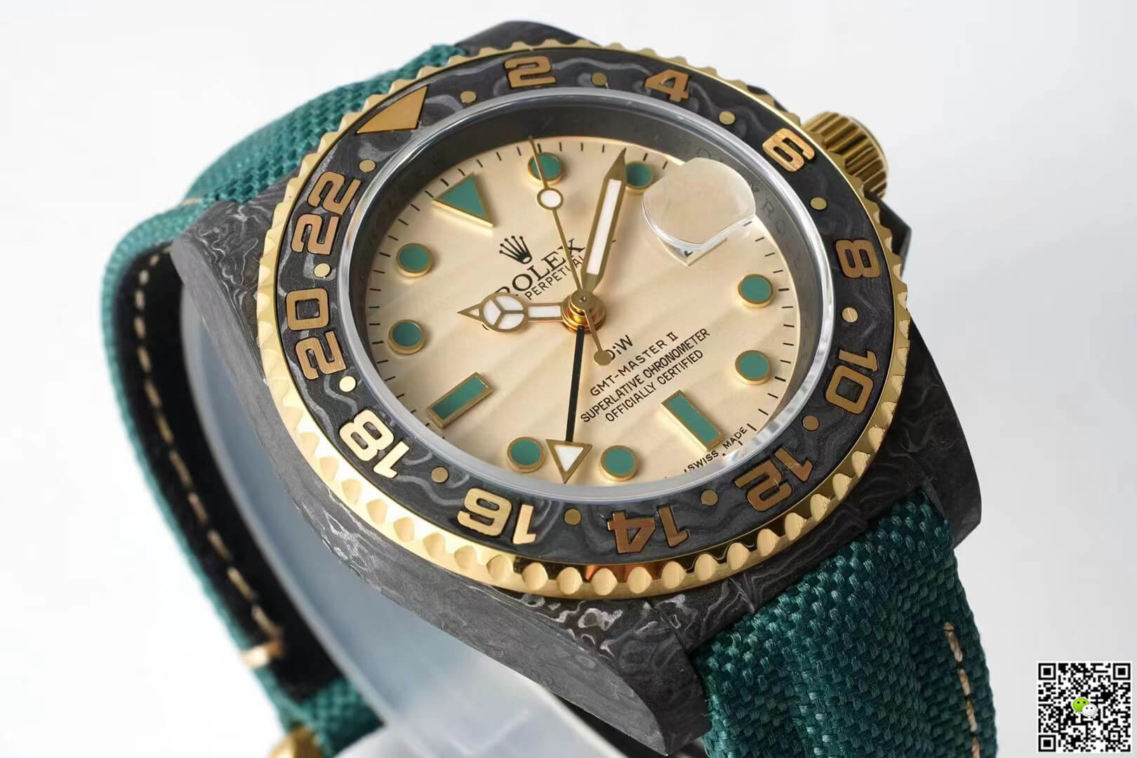 Replica R01ex GMT-MASTER II Diw 1:1 Best Edition Green Fabric Strap