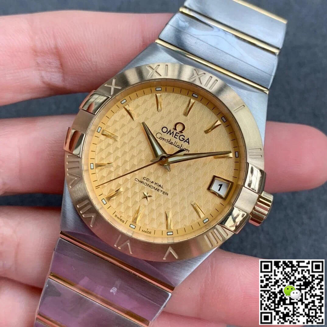 Replica 0me*ga Constellation 123.20.38.21.08.002 1:1 Best Edition VS Factory Champagne Dial