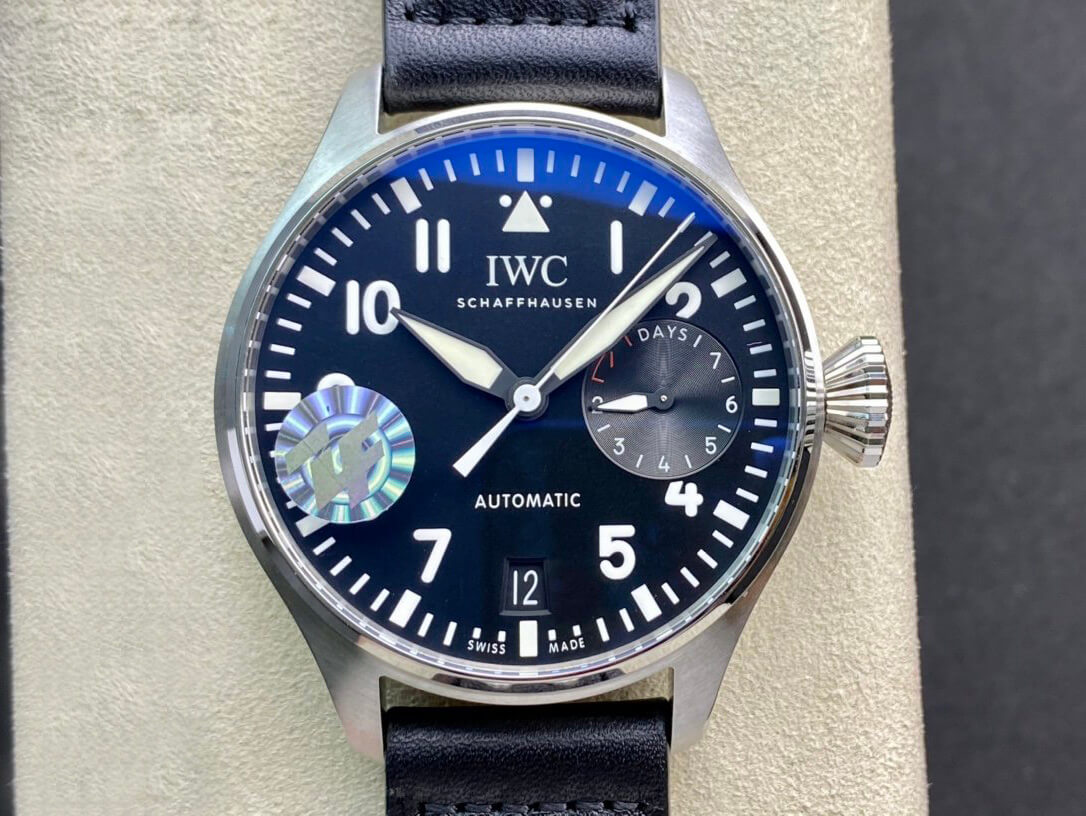 Replica IWC Pilot 46MM 1:1 Best Edition ZF Factory Stainless Steel Black Dial