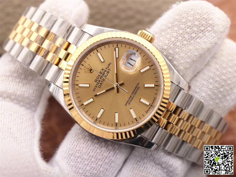 Replica R01ex Datejust M126233-0015 1:1 Best Edition Champagne Dial