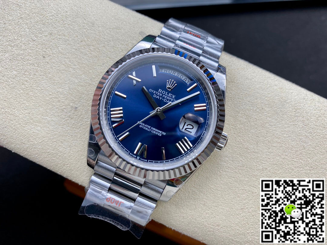 Replica R01ex Day Date M228236-0007 1:1 Best Edition GM Factory V2 Blue Dial