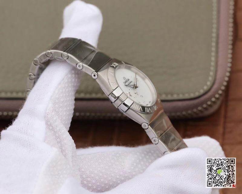 Replica 0me*ga Constellation Quartz Ladies 27mm TW Factory 1:1 Best Edition Swiss Eta Quartz 1376 White Dial