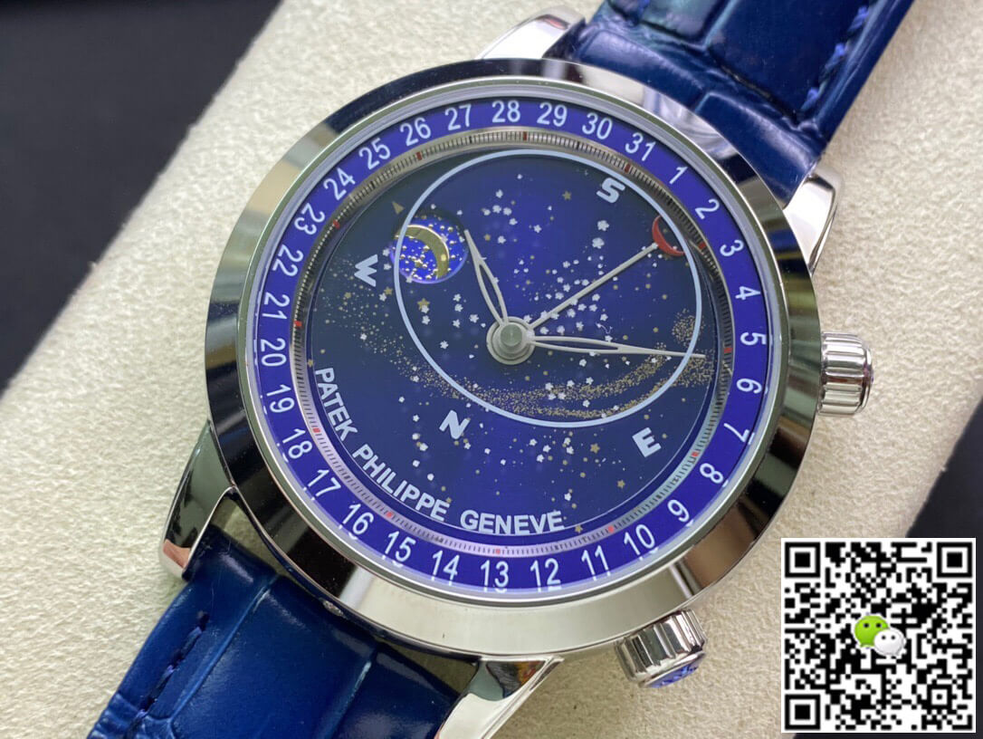 Replica Pat*k Phi1i*pe Grand Complications 6102P-001 1:1 Best Edition AI Factory Sky Moon Blue Dial