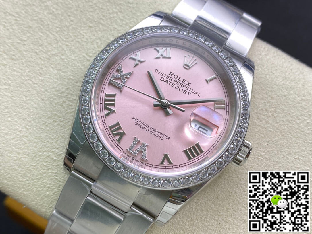 Replica R01ex Datejust M126284RBR-0024 1:1 Best Edition EW Factory Pink Dial