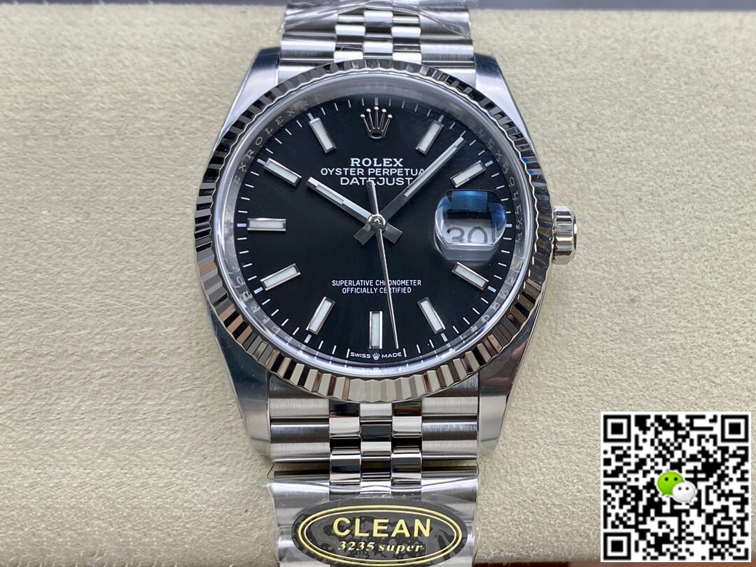 Replica R01ex Datejust M126234-0015 36MM 1:1 Best Edition Clean Factory Black Dial