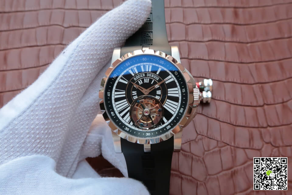 Replica Roger Dubuis Hommage Tourbillon 1:1 Best Edition JB Factory Rose Gold