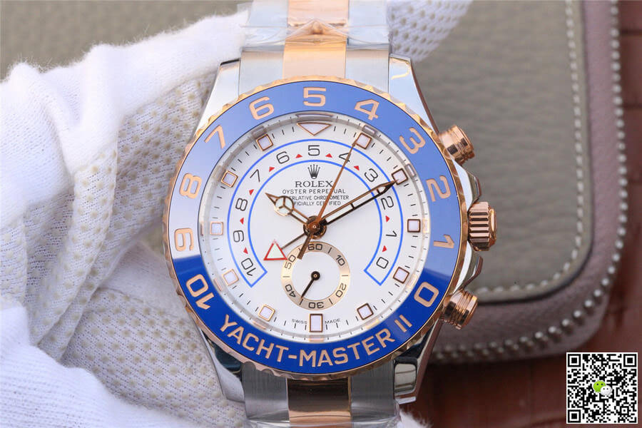 Replica R01ex Yacht-Master M116681-0002 1:1 Best Edition JF Factory Rose Gold