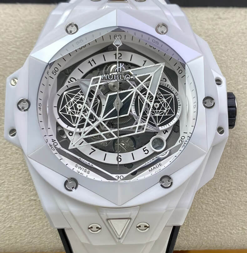 Replica Hublot Big Bang Sang Bleu II 418.HX.2001.RX.MXM21 1:1 Best Edition BB Factory White Ceramics
