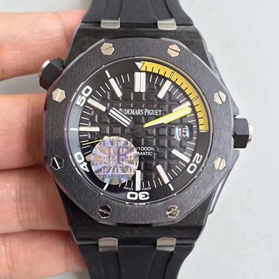 Replica Audemars P1g*et Royal Oak Offshore Diver 15706AU.OO.A002CA.01 JF Factory 1:1 Best Edition Swiss ETA3120 Black Dial