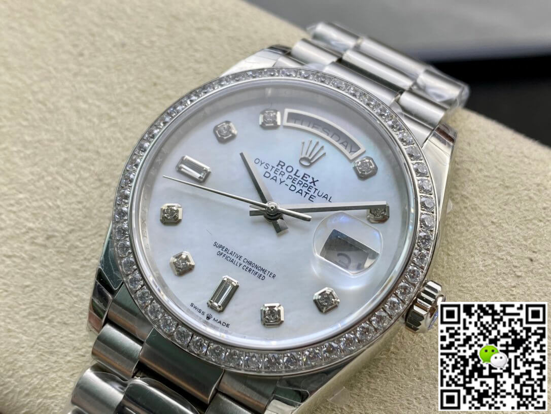 Replica R01ex Day Date 128396TBR-0005 1:1 Best Edition EW Factory Fritillary Dial