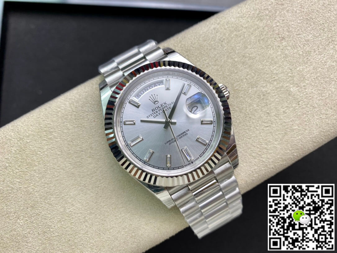 Replica R01ex Day Date M228239-0003 1:1 Best Edition EW Factory White Gold