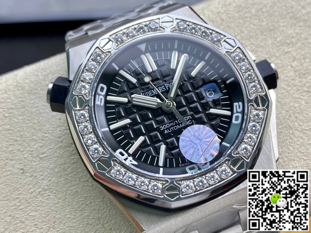 Replica Audemars P1g*et Royal Oak Offshore 15703 1:1 Best Edition JF Factory D1am0nd-set Bezel
